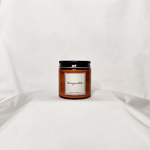 Better co Scented Soy Wax Amber Jar Candle Organic Luxury Aroma Burning Time Upto 20 Hours. Combo Pack of BlackBerry and Honeysuckle.