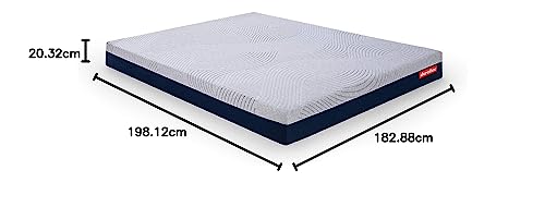 duroflex LiveIn Duropedic - Doctor Recommended Orthopedic High Resilient, Memory Foam, Roll Pack 8 Inch King Size Medium Firm Mattress with Luxury Anti Microbial Fabric(78 X 72 X 8 Inches)