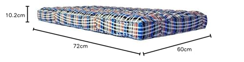 IRA Double Bed Soft Cotton Mattress Gadda (4 Inch) Blue - 5X6