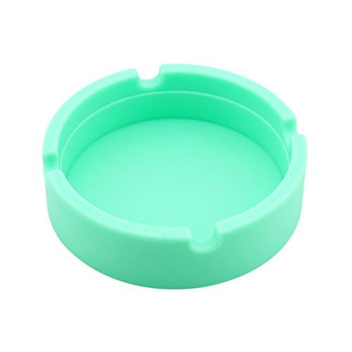 SECRET DESIRE™ Round Silicone Ashtray Smoking Cigar Holder for Tabletop Office Mint Green