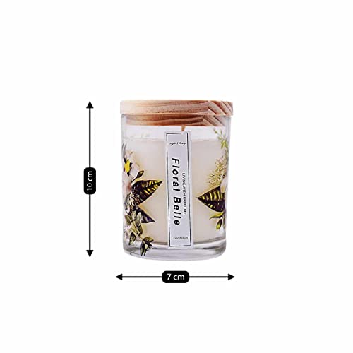 Soy Wax Scented Candle in Glass Jar for Home Fragrance and Home Decoration (40H Burn Time) (AXW2035-B)