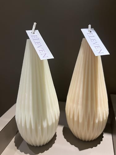 Candles for Home Decor | Scented | Set of 2 Soy Wax (White)