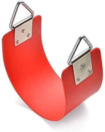 REZNOR Heavy Duty Flexible EVA Plastic Swing Seat with Metal Triangle Ring for Kids & Adults - Red | 300KG Weight Limit