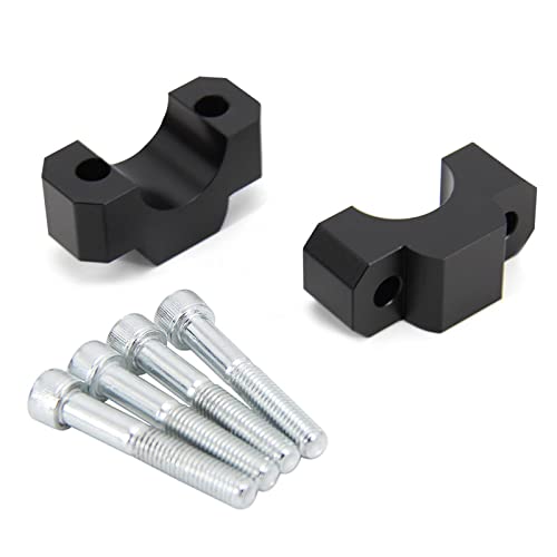 LOOM TREE® Handlebar Riser Mount Clamp Adapter For Crf1100L Africa Twin Black | 1 Pair Handlebar Riser 4 Pieces Screws