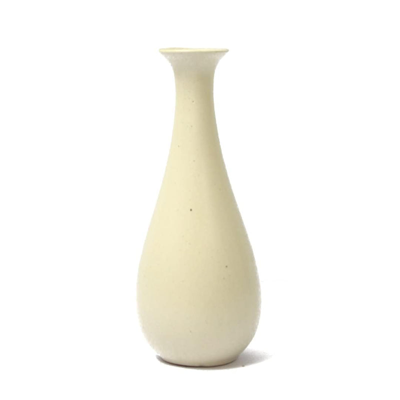 DeArt Handcrafted Ceramic Flower Bottle Vase | Whit Flower Pot for Home, Bedroom, Office, Living Room Centerpiece Decor Item Pack of 1 (10x22 cm)