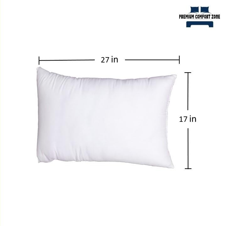 Premium Comfort Zone Polyfiber Filled White Pillow 1pc (17 x 27 in)