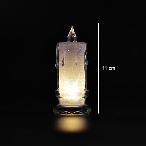 Cospex Crystal Glow Candle Electric Light, Flameless Tea Light Candle for Christmas Wedding Party and Birthday Home Décor_M1