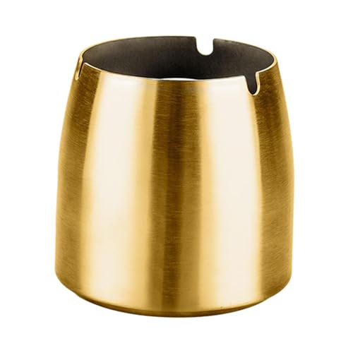 Tapered Ash Holder Portable Stainless Steel Ashtray for Villas Outdoor Patio Gold|Home & Garden|1 Stainless steel ashtray