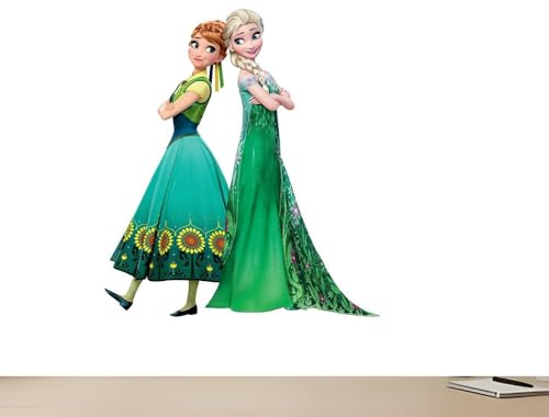 JVERF - Anna and Elsa| Wall Stickers for Kids