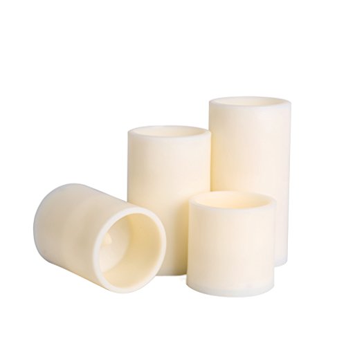 UJEAVETTE® Set of 4 Pieces Flameless Led Candle Decorative Battery Candle for Candlelight Dinner