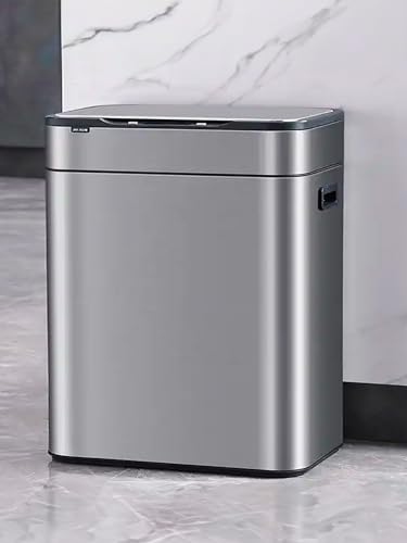 UMAI Stainless Steel Sensor Dual Compartment(9L + 9L) Dustbin with Lid- Smart Dustbin for Kitchen, Bedroom, Bathroom, and Office-2 removable bucket for trash and recyclables- Easy to Clean, and Use