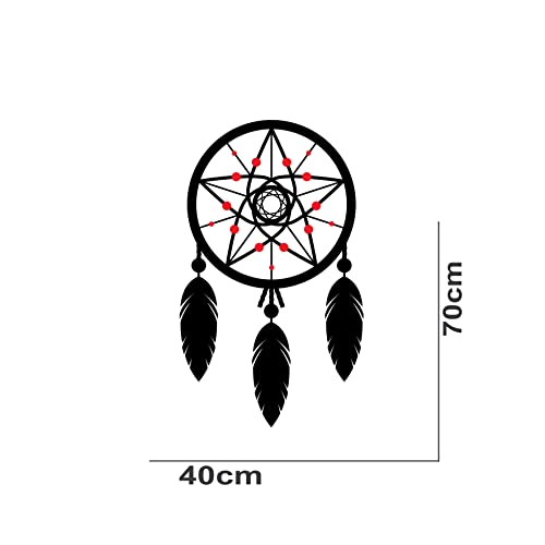 VVWV Feather Dream Catcher Wall Stickers for Living Kids Girls Boys Bedroom Home & Kitchen Hall Wall Vinyl Decor L x H 40 x 70 Cms