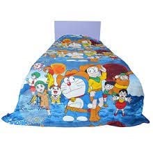 ROMAN HOME Cartoon Kids Design Print Single Bed/Double Bed Reversible AC Blanke/AC Dohar (Single Bed, Wine)