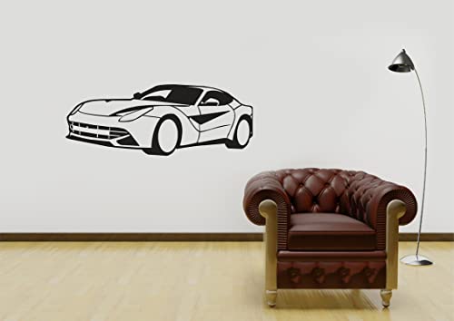 JNM Enterprises ' Supercar ' Wall Sticker (PVC Vinyl, 100 cm x 40 cm, Black)