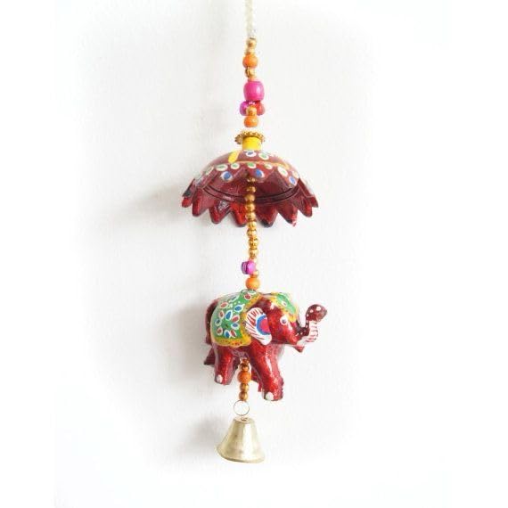 Diana Creations Rajasthani Wind Chime Latkan Sidedoor Hanging Touch of Vibrant Colours