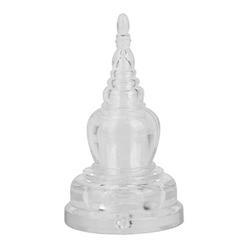 Buddhism Tower Statue, Buddhism Dagoba, Delicate and Beautiful Acrylic Gifts for Friends Home Decoration Holding Tibetan Relics