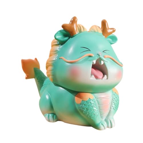 LR Decor Bazaar Small Dragon Statue Ashtray Chinese New Year Dragon Figurine for Office Desk