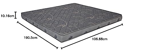 Kwaality Jasmine Mattress | Dual Comfort Firm & Soft | Plush & Supportive Rebonded Foam Mattress (Grey, 75X42X4)