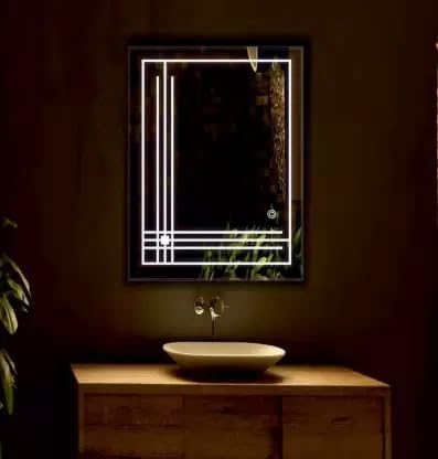 Versatile LED Light Mirror with Defogger: Multipurpose Usage for Wall, Vanity, Bathrooms, Wash Basin, Travel, Dressing Room - Sizes: 1824, 2424 - Defogger Available in 18*24 Inch Size (18 x 24 Inches)