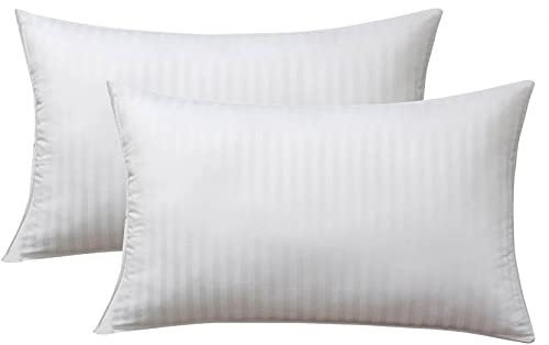 ATOOTFUSION Ultra Soft Microfiber Bed Pillows - Pack of 2 | Fluffy, Luxurious Hug Pillows for Sleeping | White, Regular Size, 16x26 Inches