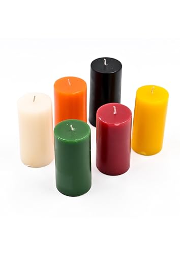 THE REMEDIAL STORE Scented Pilar Candle - Refreshing & Fragrance | Smokeless & Non-Toxic Candles for Home Decor | Lasts Upto 48 Hours (Multicolour)