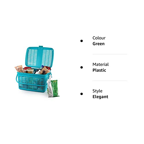 Cello MultiMate Plastic Jumbo Laundry Basket (Green)