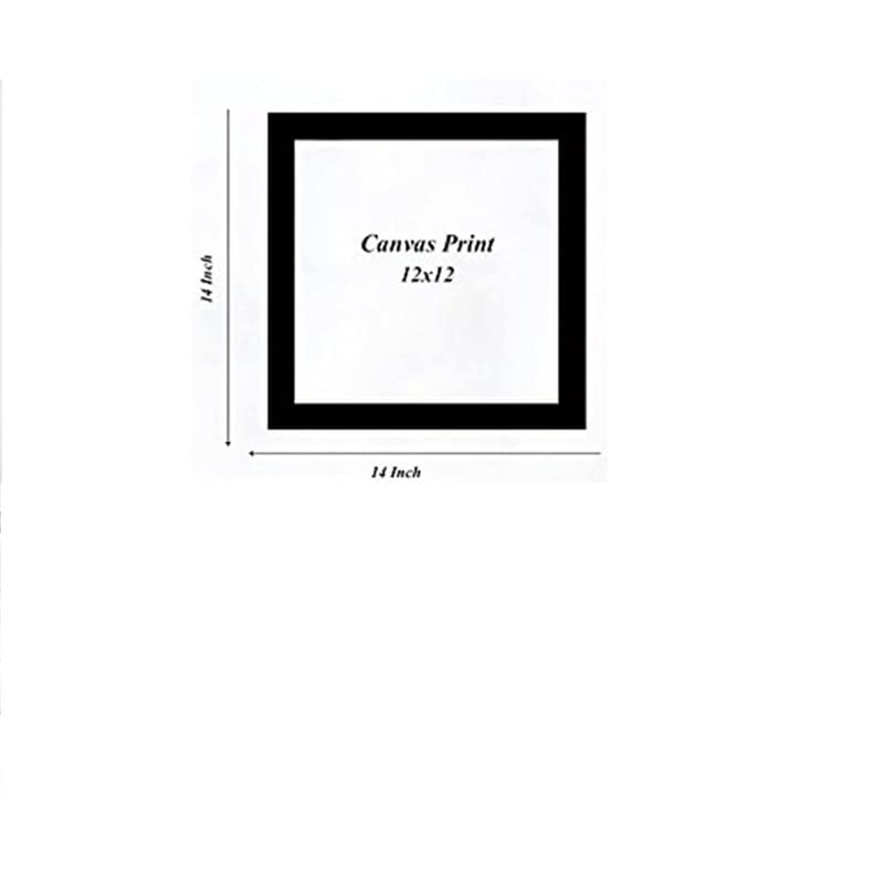 Paintings Villa 12x12 Black Picture Frame Set of 4, Square Photo Frame- (Material Synthetic Wood) Pack of 4