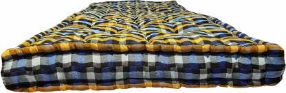 IMSMARTMART 4 Inch Check 4 inch Single Cotton MattressBreathable, Comfort and Support, Durable, Seasons, Ideal for Sensitive Skin (L x W: 34 inch x 72 inch)