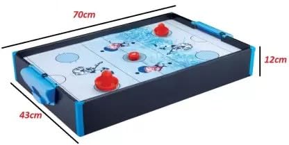 Kidistik Wooden Ice Hockey Fun Game Table Mini Tabletop Air Hockey Game for Kids/Adults (Non-Electric)