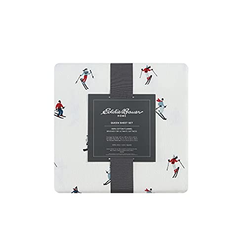 Eddie Bauer Ski Slope Flannel Sheet Set, King, Multi