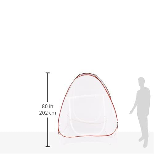 Amazon Brand - Solimo Mosquito Net, Double Bed (King Size, 24-30 GSM, Foldable, Highly Durable) - Red