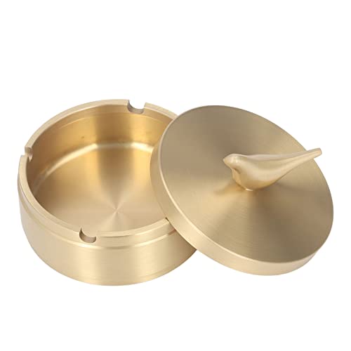 Golden Ashtray, Brass 4 Slots Car Ashtray for Family (S)