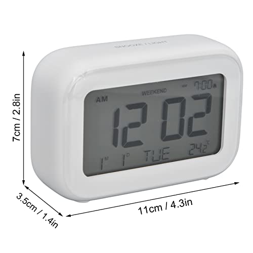 Table Clock, ABS Shell Volume Adjustment Weekend Mode Digital Clock Lightweight for Office for Bedroom for Home