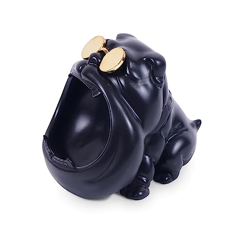 Marble Rust and Resin Bull Dog Ashtray For Indoor, Ash Trays For Smoking For Home, Ashtray For Cigarette Stylish, Ashtray For Home, Car Ashtray