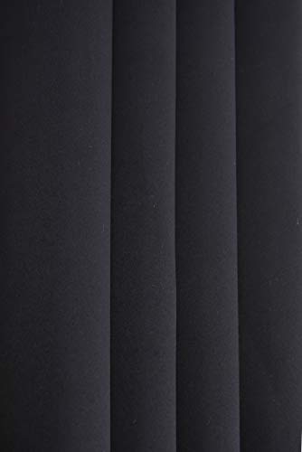 Galaxy Home Decor Room Darkening Blackout Heavy Solid 100% Opaque Curtains for Long Door 9 Feet, Pack of 1, Black (Black, Long Door 9 Feet)