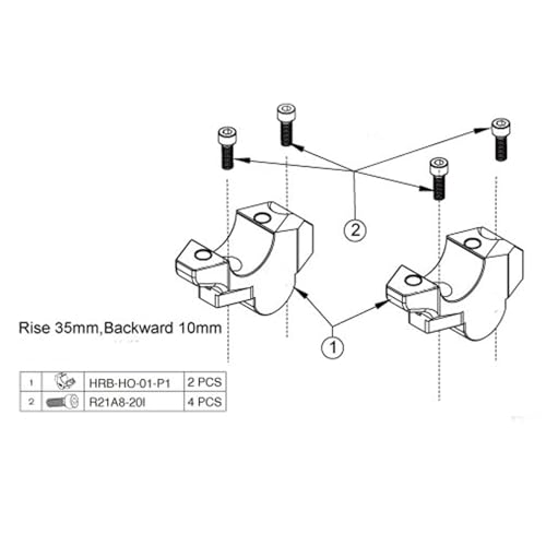 CALANDIS™ Handlebar Riser Kit for Honda Xadv 750 17-20 Sturdy Accessory Aluminum Alloy Black | Risers | Handlebars, Grips Levers | Motorcycle Parts