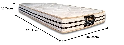 Safari The Mattress Company Memory Foam Mattress, Medium Firm, King Size Bed, High Density Foam, 6 Inch Thickness (78X72X6) | 5 Years Warranty