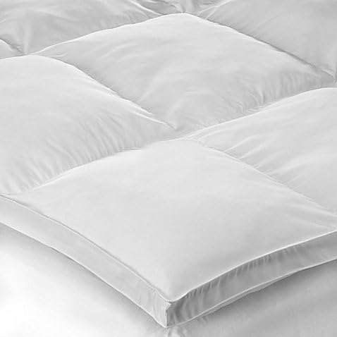 Everdecor 3500 GSM Super Soft Microfiber Mattress Topper/Padding for King Size - White (72 x 75 Inches)