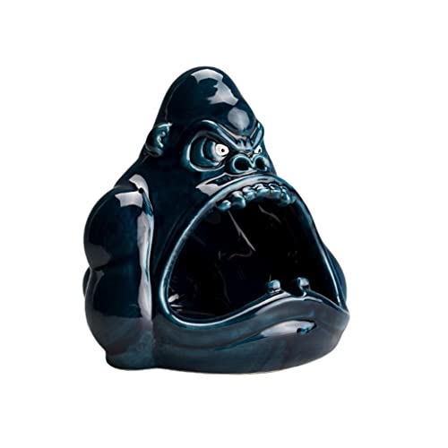 LR Decor E-Shop Ceramic Ashtray Car Home Office Ash Tray Plate Incense Burner Decor Blue