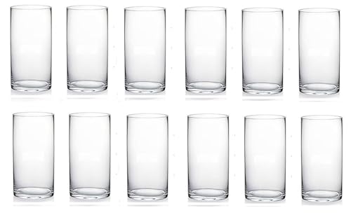 Cylender4x41132 Clear Cylinder Glass Vase/Candle Holder - 4" x 10"H Wholesale Lot Pack of 12 PCS