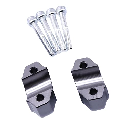 LOOM TREE® Cnc Adjustable Handlebar Riser Clamp Kit For Xt1200Ze Silver | 1X Handlebar Riser Kit