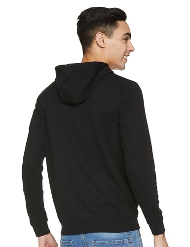 Allen Solly Men's Cotton Regular Hooded Neck Sweatshirt (ASSTORGPK64027_Black_M)