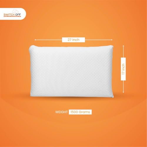 Switch-off Smart Adjustable Memory Plain Pillow,Discover The Perfect Pillow for Your Best Night's Sleep (17X27Inch) (Pack of 4)