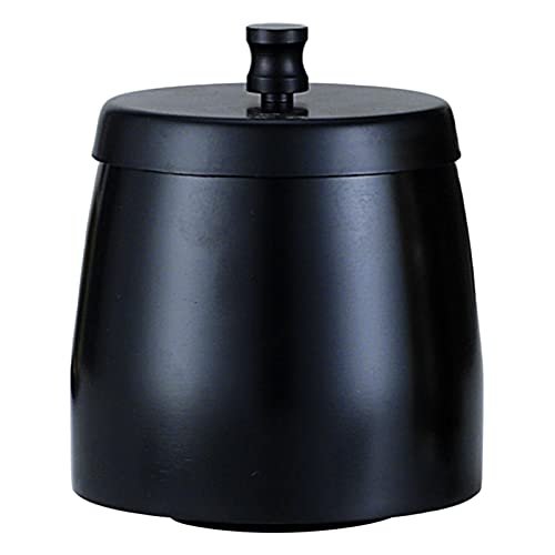 SECRET DESIRE™ Windproof Ashtray with Lid Stainless Steel Rainproof for Smoking Smokers Black