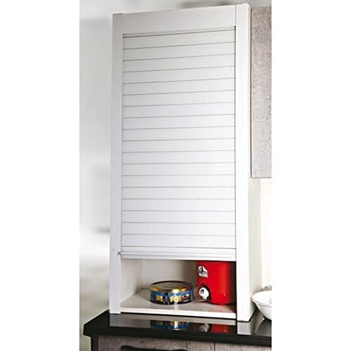 DBR Polyvinyl Chloride Pvc Rolling Shutter White For Kitchen Cabinet Width 60 Cm (600X1320 Mm) (White)