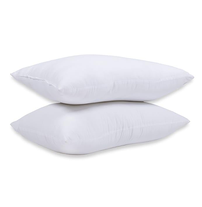 White Microfiber Pillow Filler for Bed | 16X24 Inch (2 Piece)