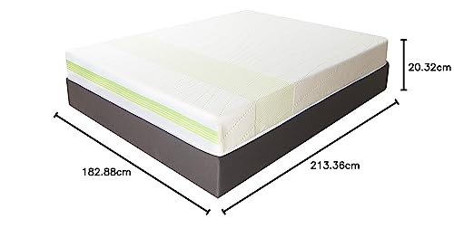 duroflex Prana - Organic Cotton Fabric 8 Inch King Size Casual Spring Mattress