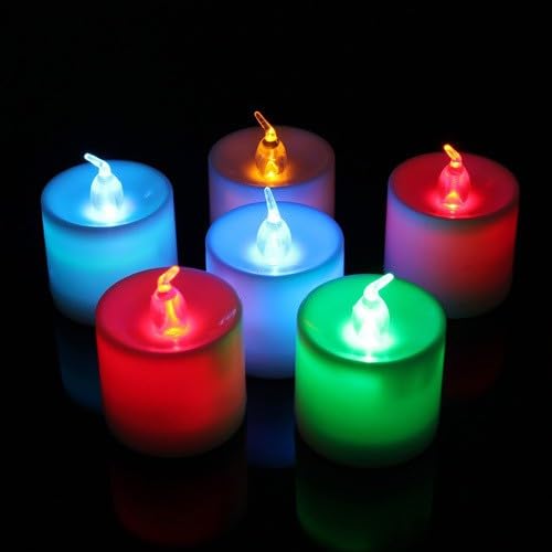 B S NATURAL Artificial LED Tea Lights Plastic Candle for Home Decoration (Pack of 06)