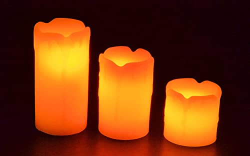 The Decor Affair Smokeless Dripless Eco Friendly Home d�cor LED Candle Lights Pack of 3 Candle (White, Pack of 3).