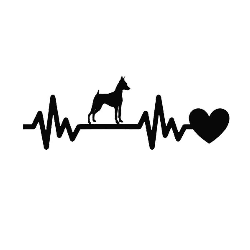 GADGETS WRAP Vinyl Wall Decal Sticker Pinscher Heartbeat Lifeline Vinyl Decal Creative